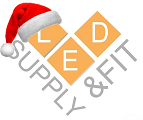 LED Logo with Santa Hat