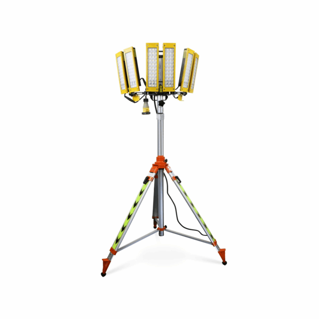 110v Area Tower LED Site Light 360° Kit | 600w | 3M Adjustable Tripod | Includes Free Ballast Bag & 5M Extension Cable