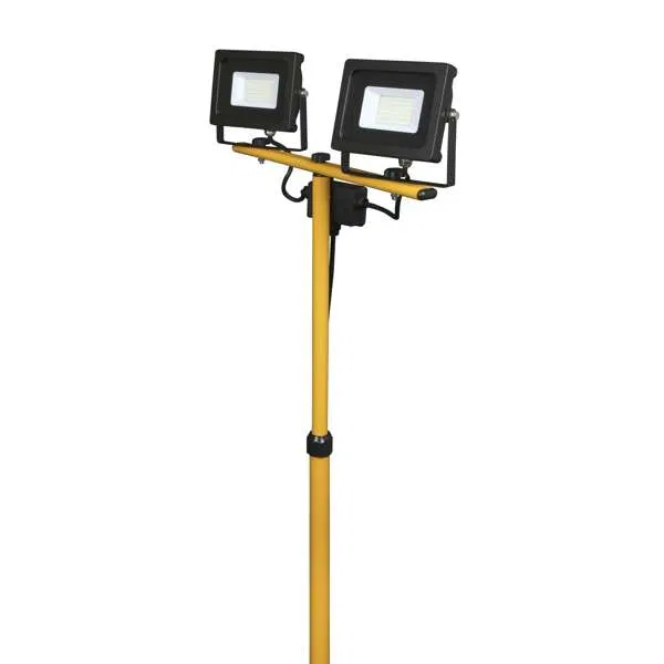LED Twin Tripod Telescopic Site Light | 2x 20w