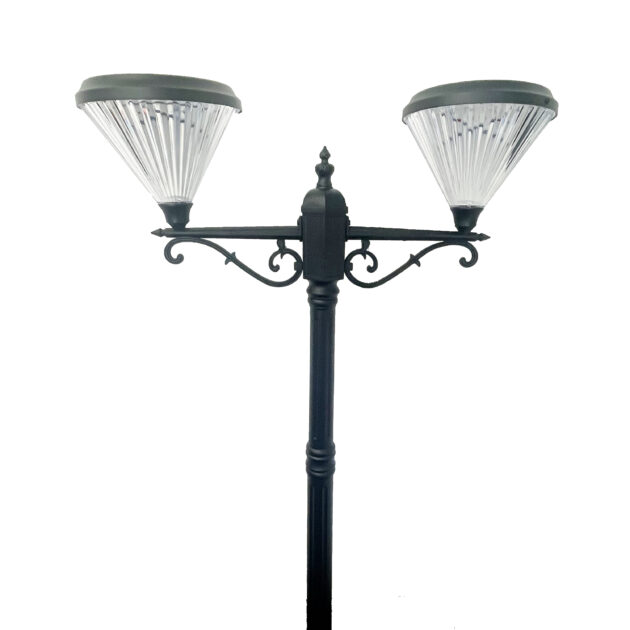 EcoMode Laurel Sensor LED Solar Street Light | 2 Head | 2m Pole Included