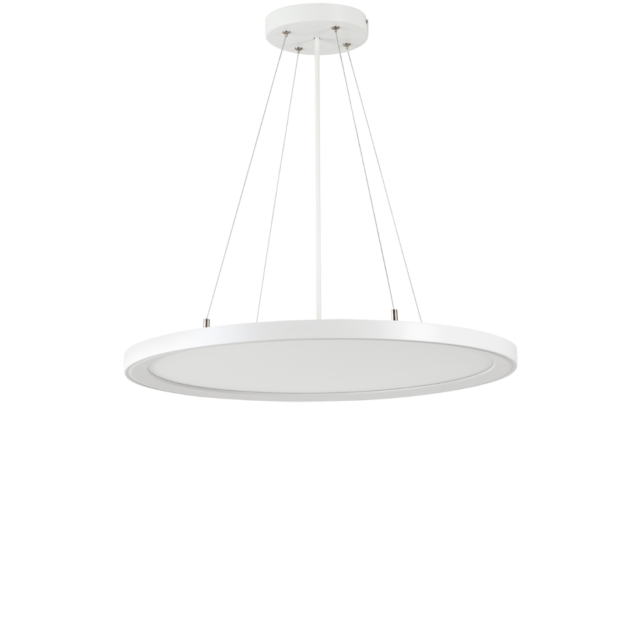 White Suspended or Surface Mounted Dimmable LED Round Panel | 50W | Controlled Via App
