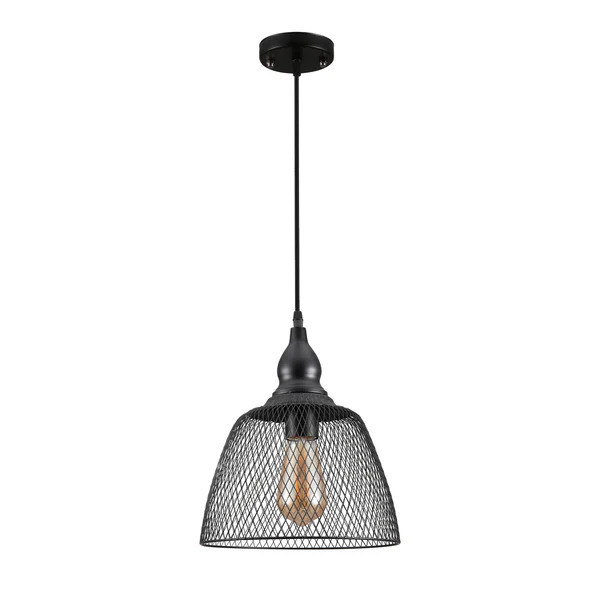 Black Mesh LED Pendant Light