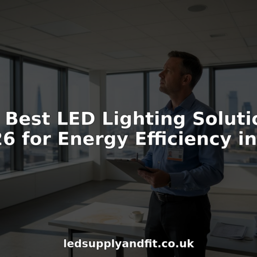 Facilities manager inspecting LED lighting in London office