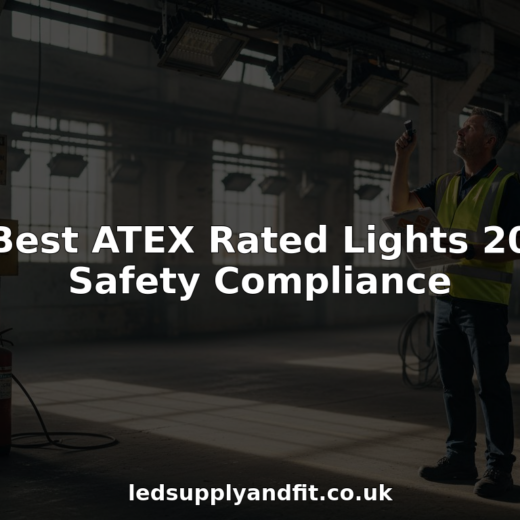 Safety officer inspecting ATEX rated LED lights