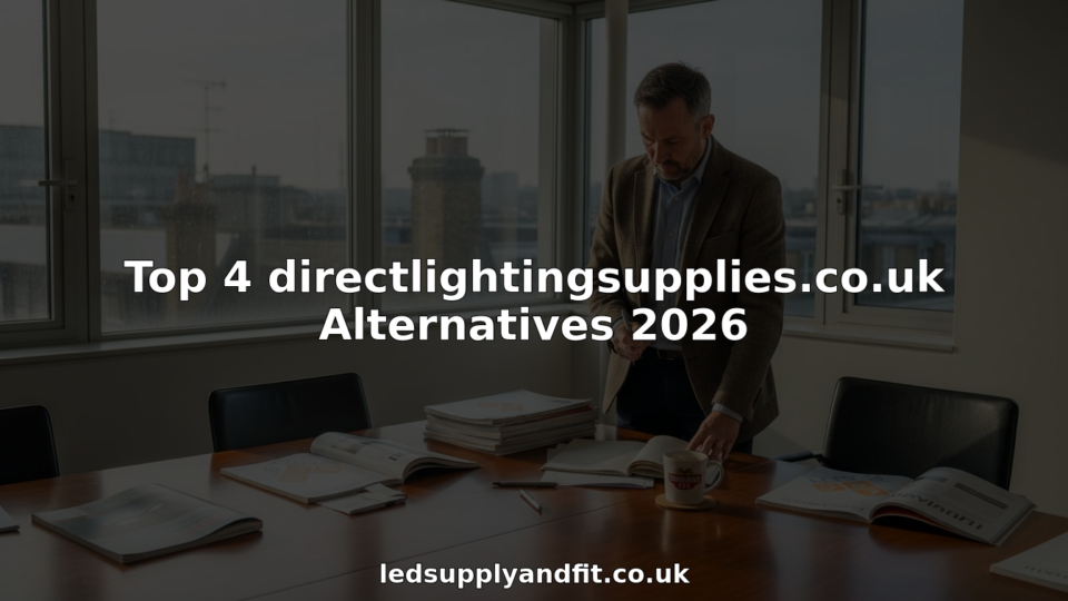 Manager reviewing lighting supplier catalogs in city office