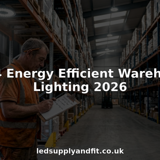 Warehouse supervisor checks notes under new LED lighting