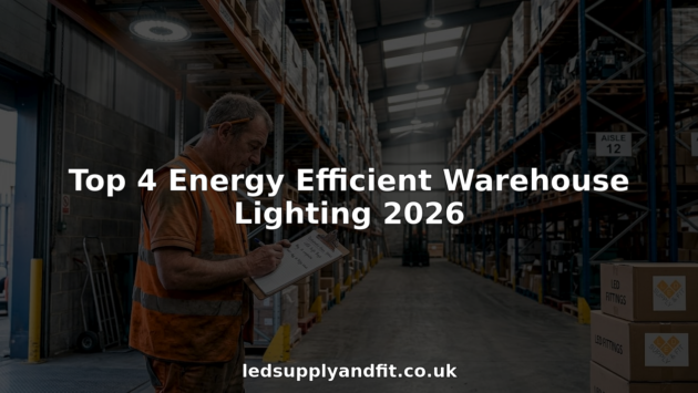 Warehouse supervisor checks notes under new LED lighting