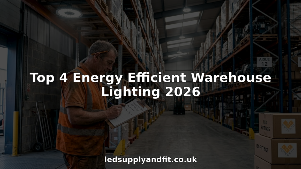 Warehouse supervisor checks notes under new LED lighting