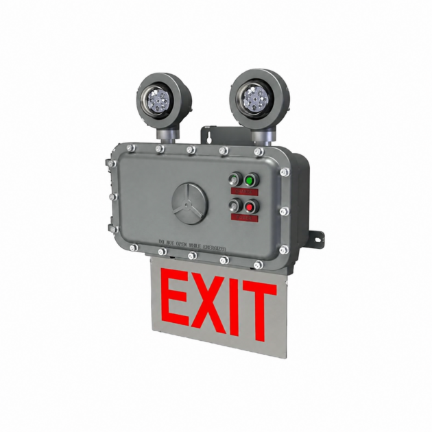 Atex Zone 1 ,2 ,21 & 22 - Explosion Proof LED Twin Spot With Pendant Emergency Sign | Flameproof | 6W