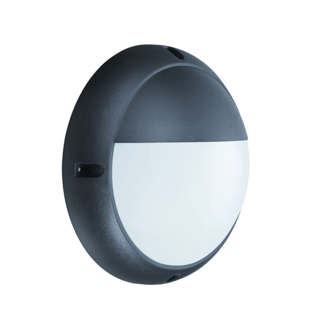 5w Round Mini LED Bulkhead With Eyelid | Black or White Eyelid