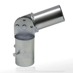 Adjustable Right Angle Spiggot/Reducer - for LED Street Light | 60mm to 60mm Adapter | Galvanised Steel