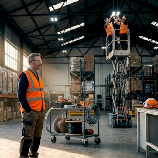 Warehouse manager with LED lighting install