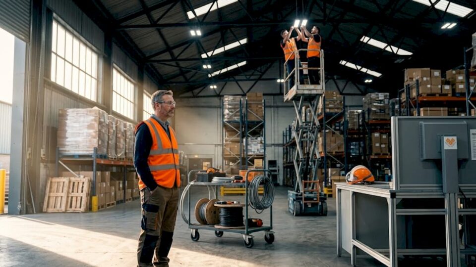 Warehouse manager with LED lighting install