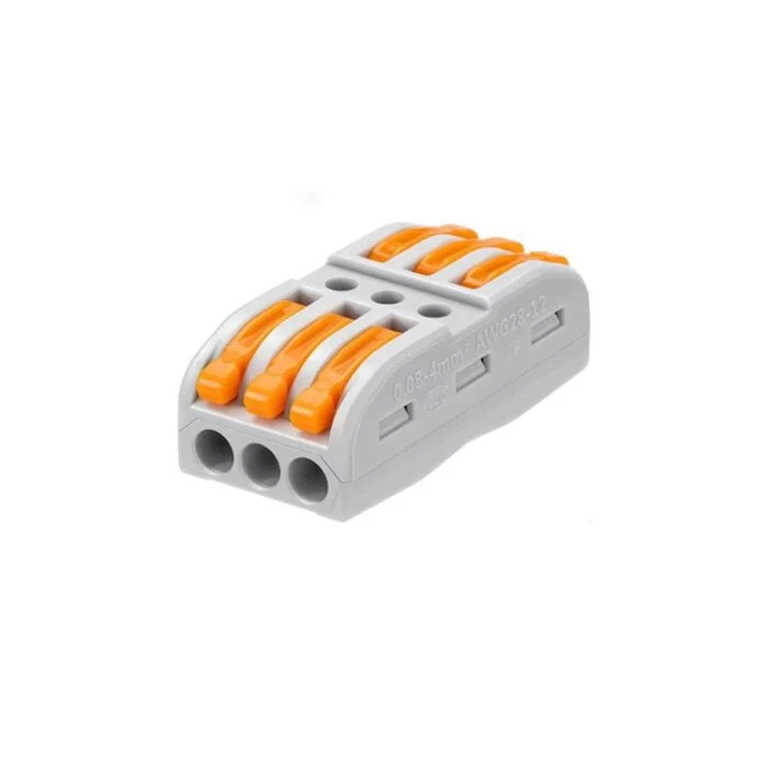 3 Lever Push In Wire Connector | 3 in 3 out | Box of 30