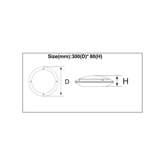 20W ECO MODE LED Emergency Slim Bulkhead IP65 | 4000k | 2000LM - Image 2