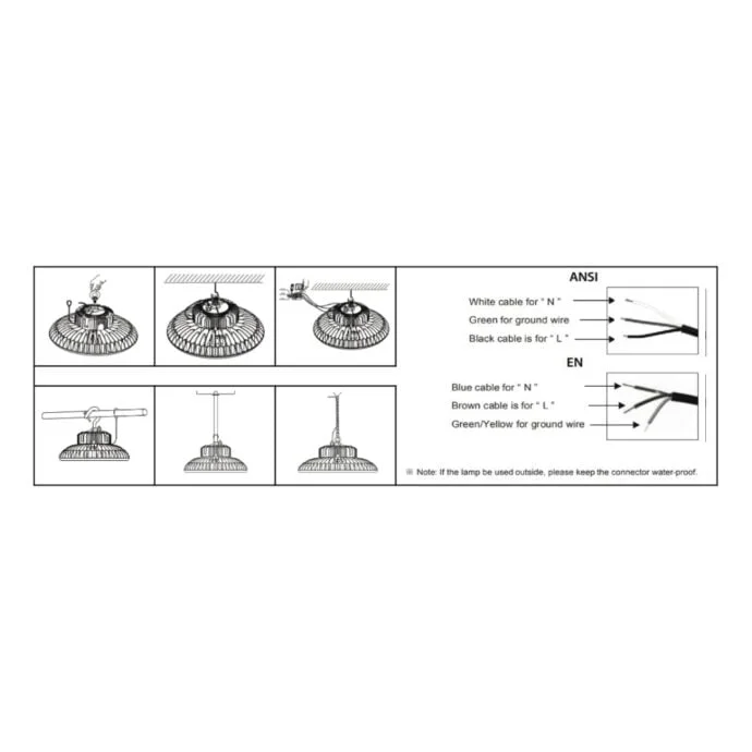 Dimmable LED High Bay | 1-10v | 100w 5000k-5500k | 160lm/w | IP65 | Philips Driver - Image 6